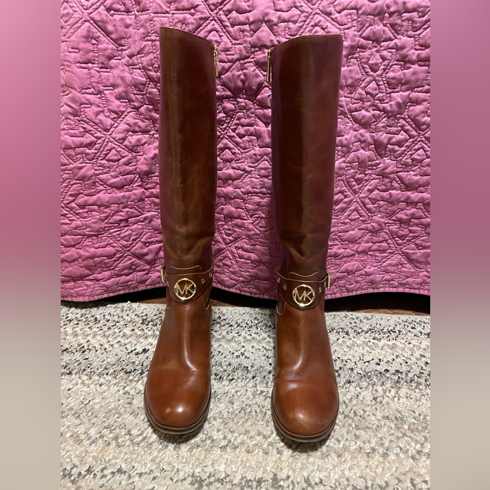 Michael Kors Leather Riding Boots